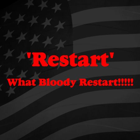 Restart what bloody restart Iron on Decal
